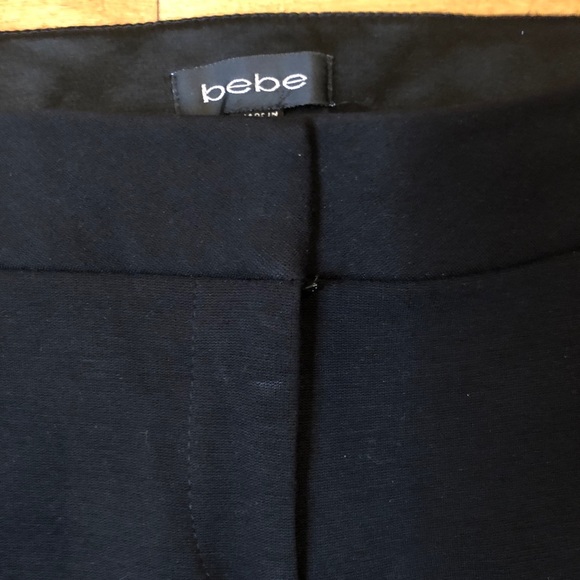 BEBE Black Crops Capris Pants sz 8 - Picture 3 of 7